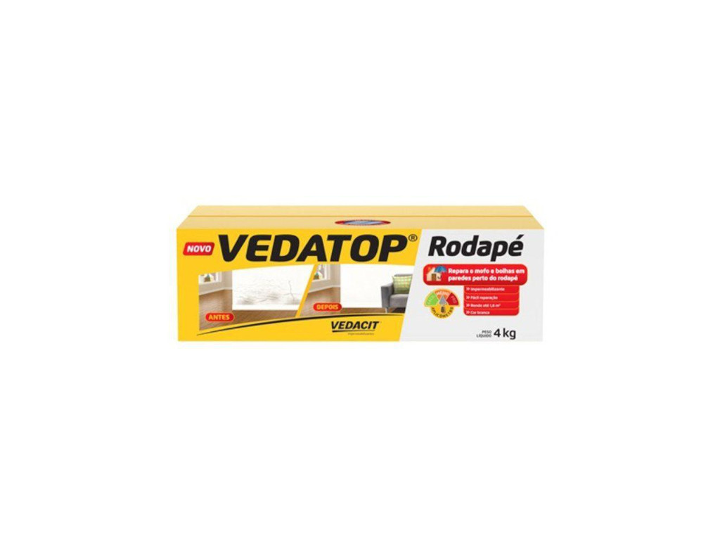 VEDACIT -  VEDATOP RODAPE (SM9) - CX 04 KG...